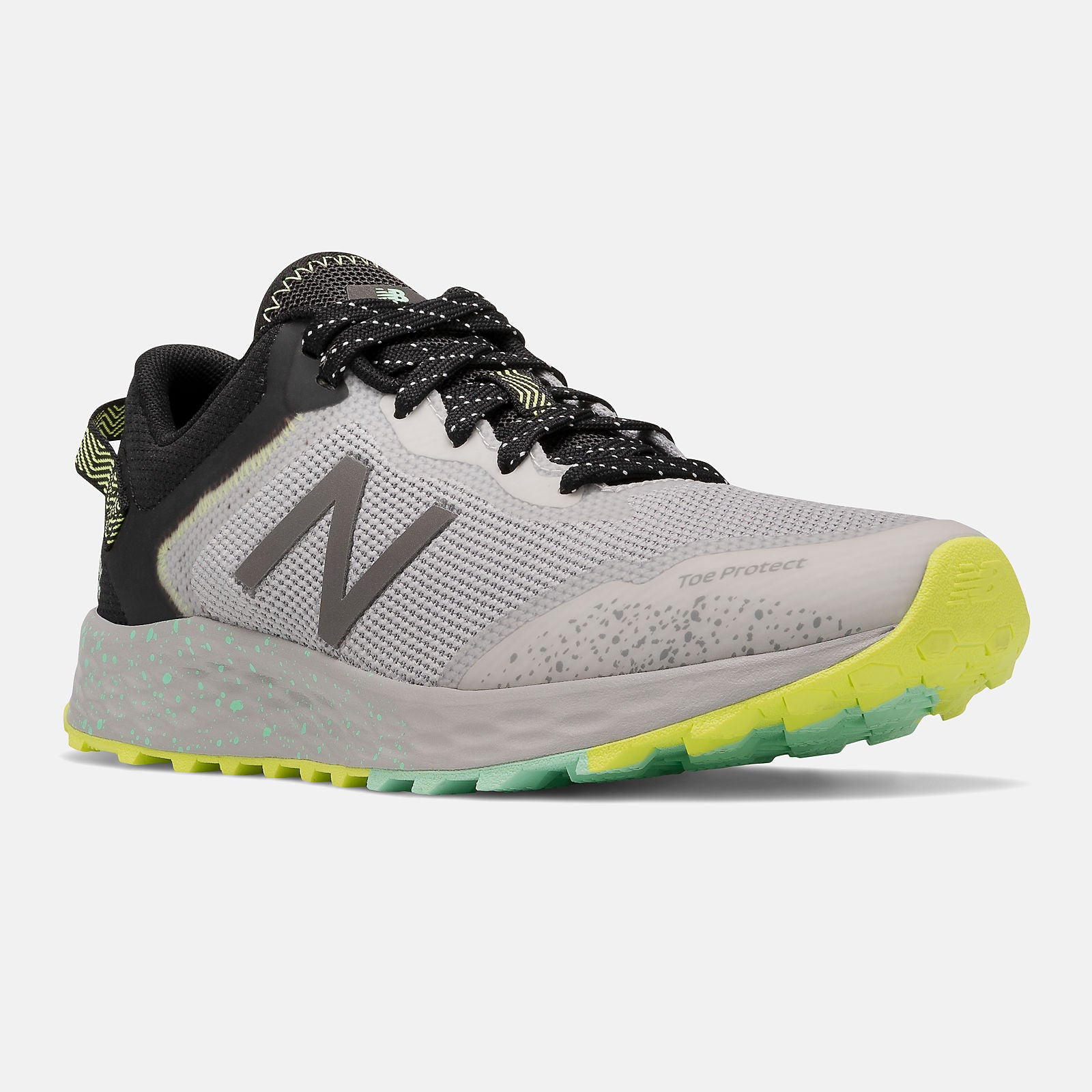 Light Aluminum/Black and Neo Mint Fresh Foam Arishi Trail | New Balance Shoes
