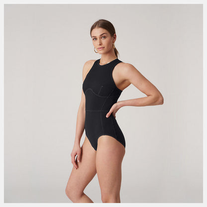Black Bandier Brief Bodysuit | New Balance Clothing