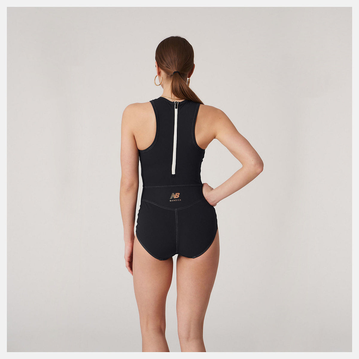 Black Bandier Brief Bodysuit | New Balance Clothing