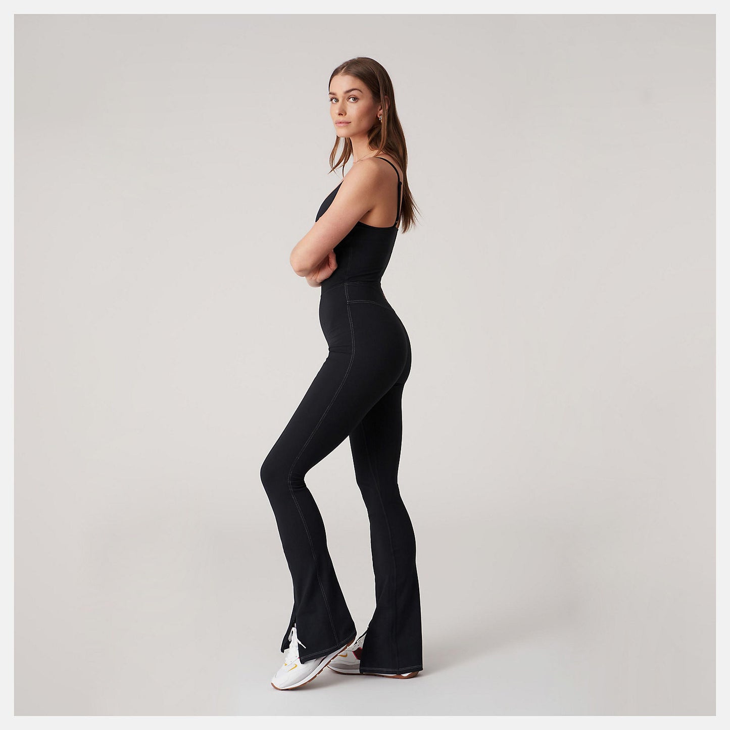Black Bandier Cami Bodysuit | New Balance Clothing