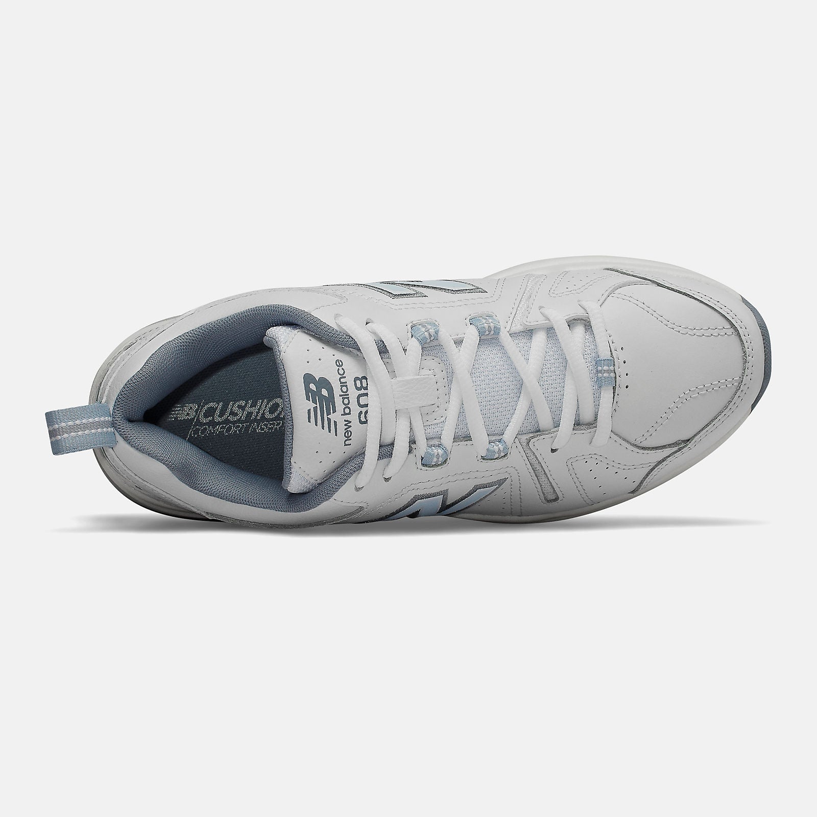White/Light Blue 608v5 | New Balance Shoes