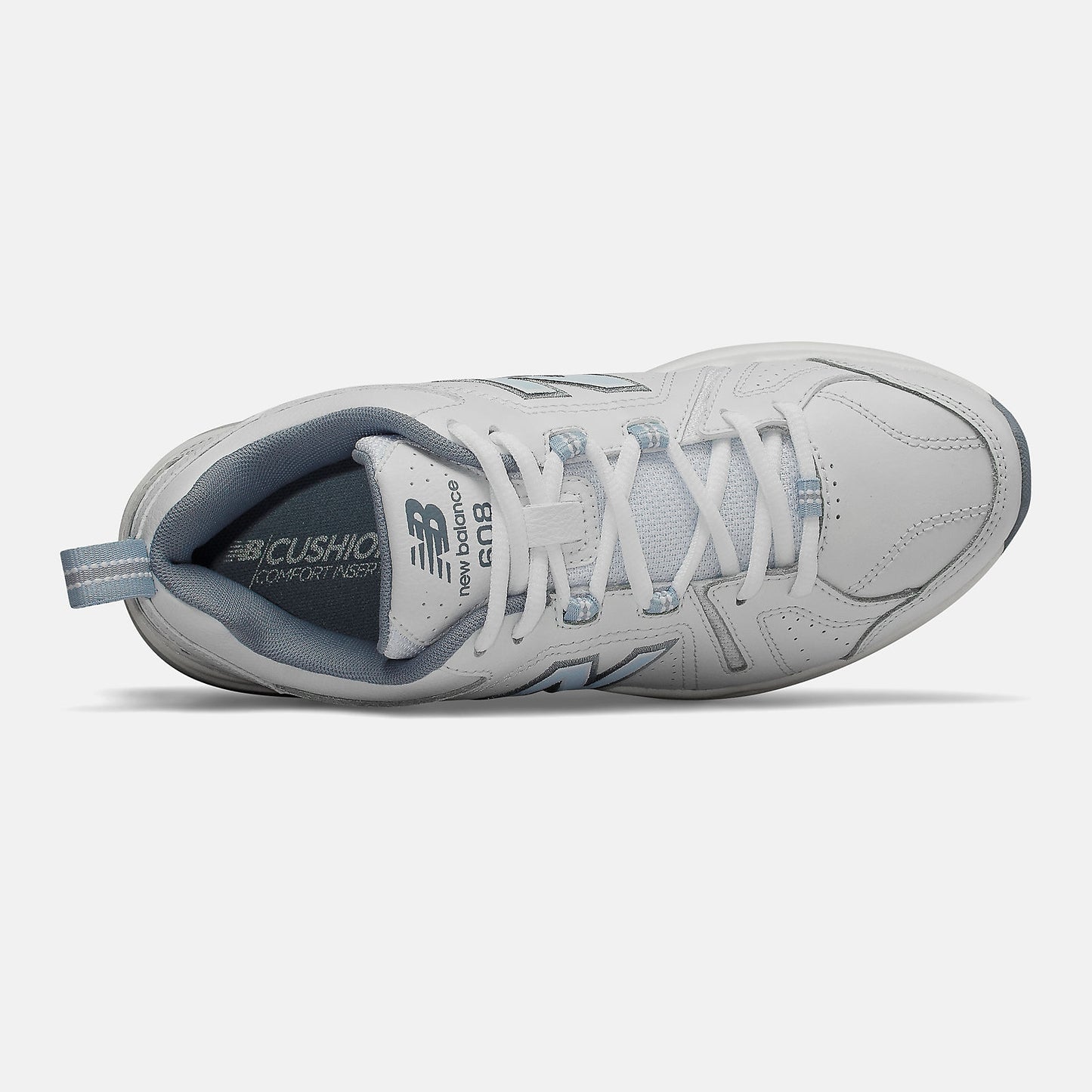 White/Light Blue 608v5 | New Balance Shoes